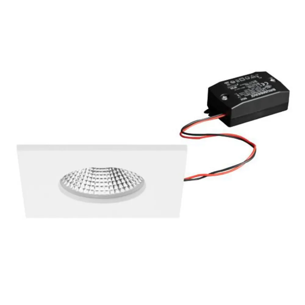 BRUMBERG LED-indbygningsspot BB21, hvid, 85 x 85 mm, on/off, IP65