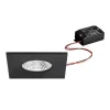 BRUMBERG LED-indbygningsspot BB21, sort 85 x 85 mm on/off IP65