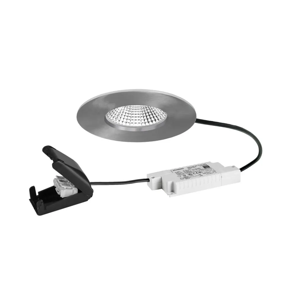 BRUMBERG LED-indbygningsspot BB20 IP65 RC tilslutningsdåse nikkel