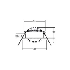 BRUMBERG LED-indbygningsspot BB09, RC-dæmpbar, hvid