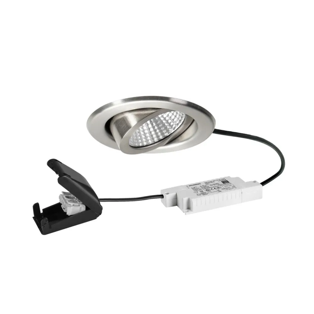 BRUMBERG LED-indbygningsspot BB09, RC, tilslutningsboks, stål