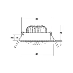 BRUMBERG LED-spot BB35 on/off-tilslutningsdåse struktureret hvid