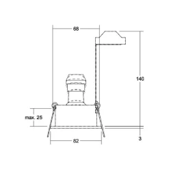 BRUMBERG Indbygningsspots>Tirrel dyb GU10 indbygningsspot, rund, hvid