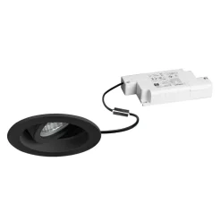 BRUMBERG Indbygningsspots>Tirrel dyb LED indbygningsspot RC, 830, rund, sort