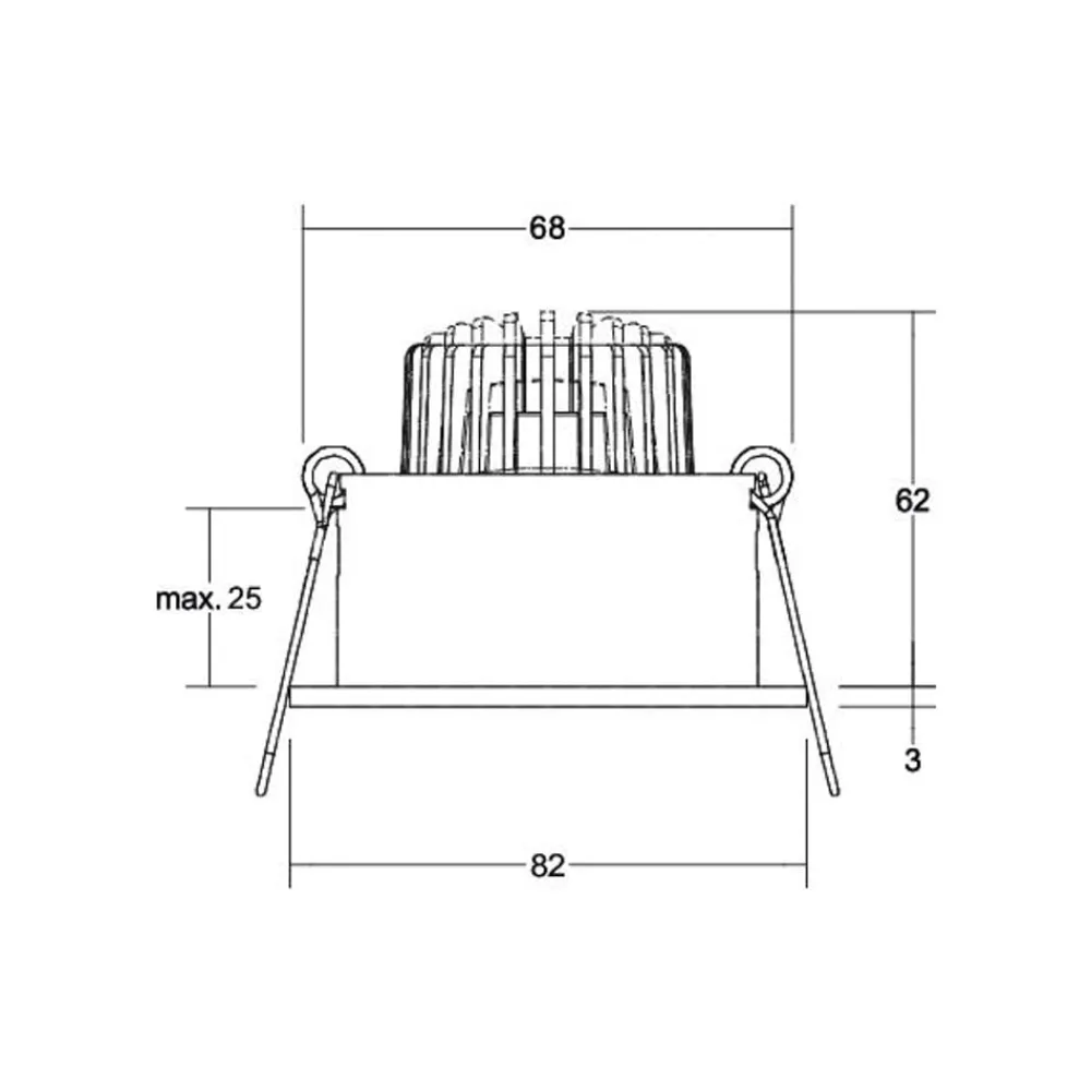 BRUMBERG Tirrel dyb LED indbygningsspot RC, 830, rund, hvid