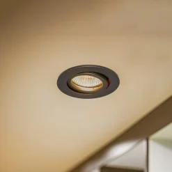 BRUMBERG Tirrel R forsænket loftspot, rund, sort