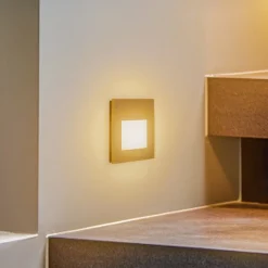 BRUMBERG Indbygningsspots>Wall Kit68 indbygning, flad, kantet, sort