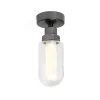 Brume LED loftlampe til bad, antracit, glas, Ø 8 cm^FARO BARCELONA