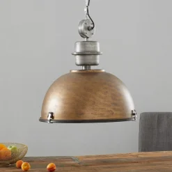 Brun hængelampe Bikkel XXL i industridesign^Steinhauer Outlet