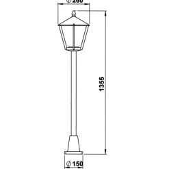Brun lampemast 677 i herregårdsstil^Albert Leuchten Online