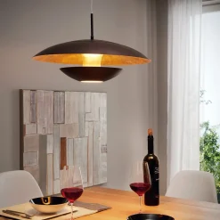 EGLO Pendellamper|Pendellamper>Brun-guld lakeret Nuvano-pendel