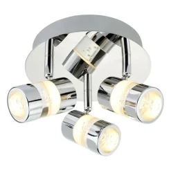 Bubbles LED-loftrondel, IP44, 3 lyskilder^Searchlight Hot