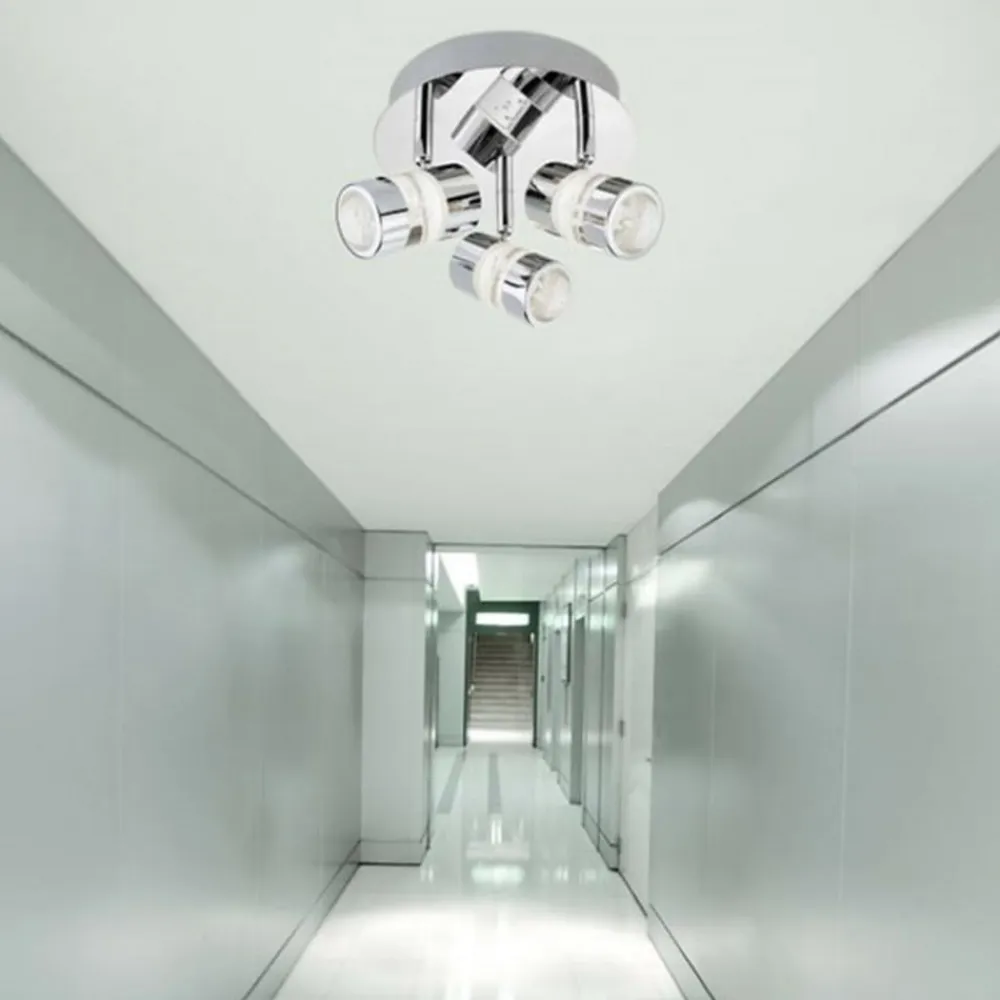 Bubbles LED-loftrondel, IP44, 3 lyskilder^Searchlight Hot
