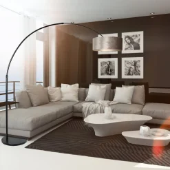 Bue-gulvlampe Sparkled Light sort/sølv^Steinhauer Best