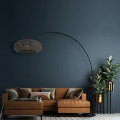 Steinhauer Bue-gulvlampe Sparkled Light sort