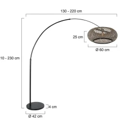 Steinhauer Bue-gulvlampe Sparkled Light sort