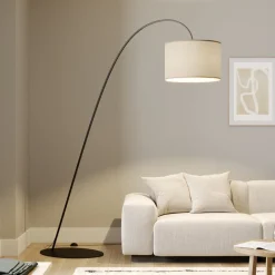 Buelampe Alice med tekstilskærm, kaffe^Nowodvorski Lighting Online