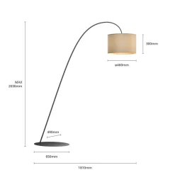 Buelampe Alice med tekstilskærm, kaffe^Nowodvorski Lighting Online