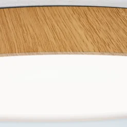 ORION Bully LED-loftlampe med træ-look, Ø 28 cm