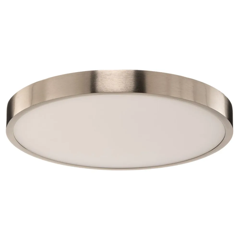 ORION Bully LED-loftslampe, mat nikkel, Ø 24 cm