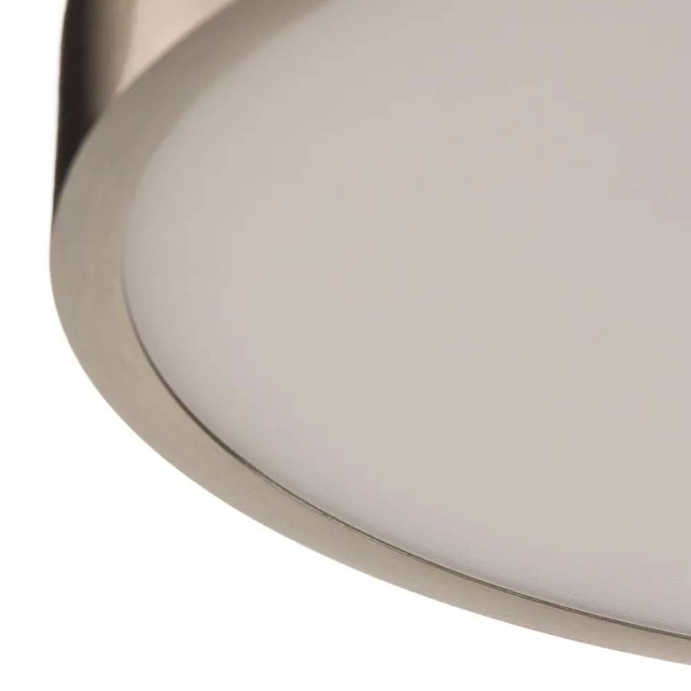 ORION Bully LED-loftslampe, mat nikkel, Ø 24 cm