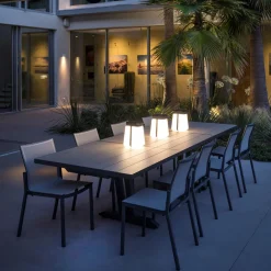 Les Jardins Solcellelamper>Bump 300 soldrevet lanterne, bærbar, grå