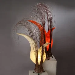 Bunga bordlampe i blomsterform, cremefarvet^Woru