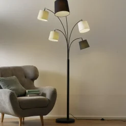 Foggy gulvlampe, 5 skærme, sort^By Rydéns Hot