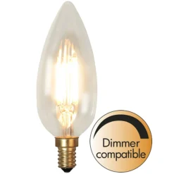 STAR TRADING C45 LED-kertepære E14 3 W 2.200 K 260 lumen dæmpes