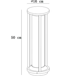 Cadix fodlampe i trykstøbt aluminium 50 cm^Lucide Sale