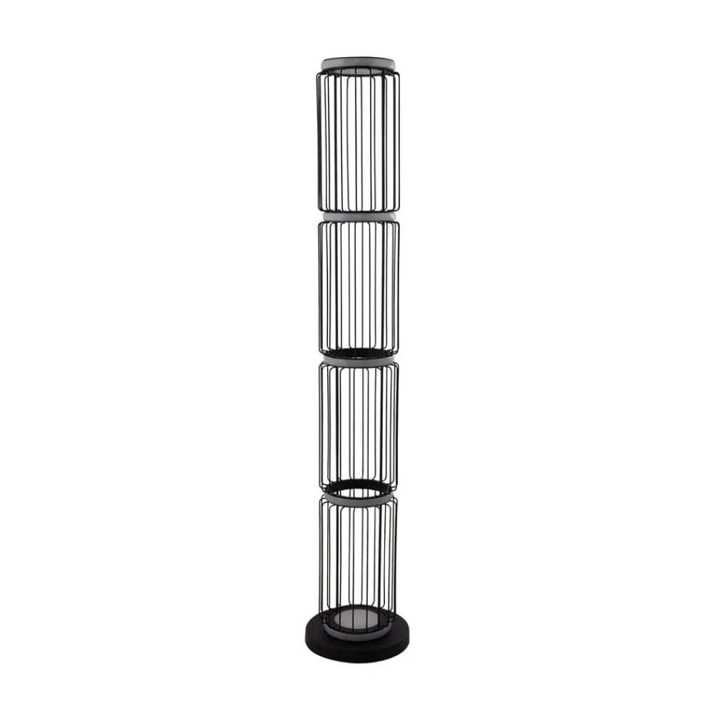 Cage LED-gulvlampe i burdesign^Searchlight Sale