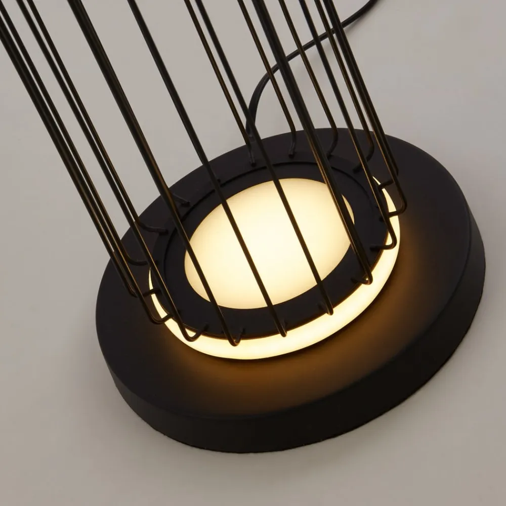 Cage LED-gulvlampe i burdesign^Searchlight Sale