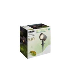 Calex LED udendørs spotlight, jordspyd, stik, sort, 2.700 K