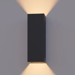 Calex LED udendørs væglampe Rektangel op/ned højde 23cm sort