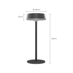 Calex LED-bordlampe Parma, dæmpbar, sort
