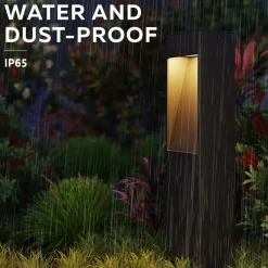 LED-sokkellampe Terni, sort aluminium, IP65^Calex Sale