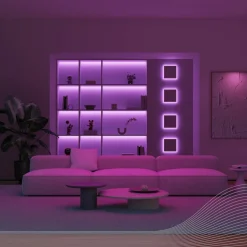 Calex LED-strip Vibey, længde 2 m, stik, fjernbetjening, RGB, CCT