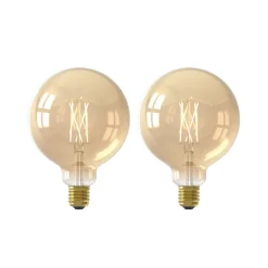 Smart LED globepære E27 G95 7W CCT sæt med 2 stk^Calex Online
