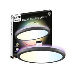 Calex Gang|Loftlamper>Smart LED-loftlampe HALO Ø 30 cm sort IP54 RGB CCT