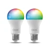 Calex Smart LED-pære E27 A60 9,4W CCT RGB sæt med 2 stk