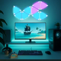 Calex Smart LED-væglampe TRIANGLES, 9-delt, RGBW, dæmpbar