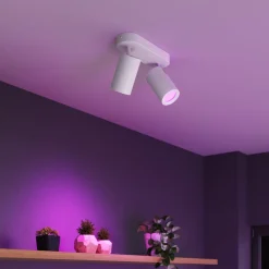 Smart loftspot hvid længde 22 cm 2 lyskilder GU10-LED RGBW^Calex Clearance