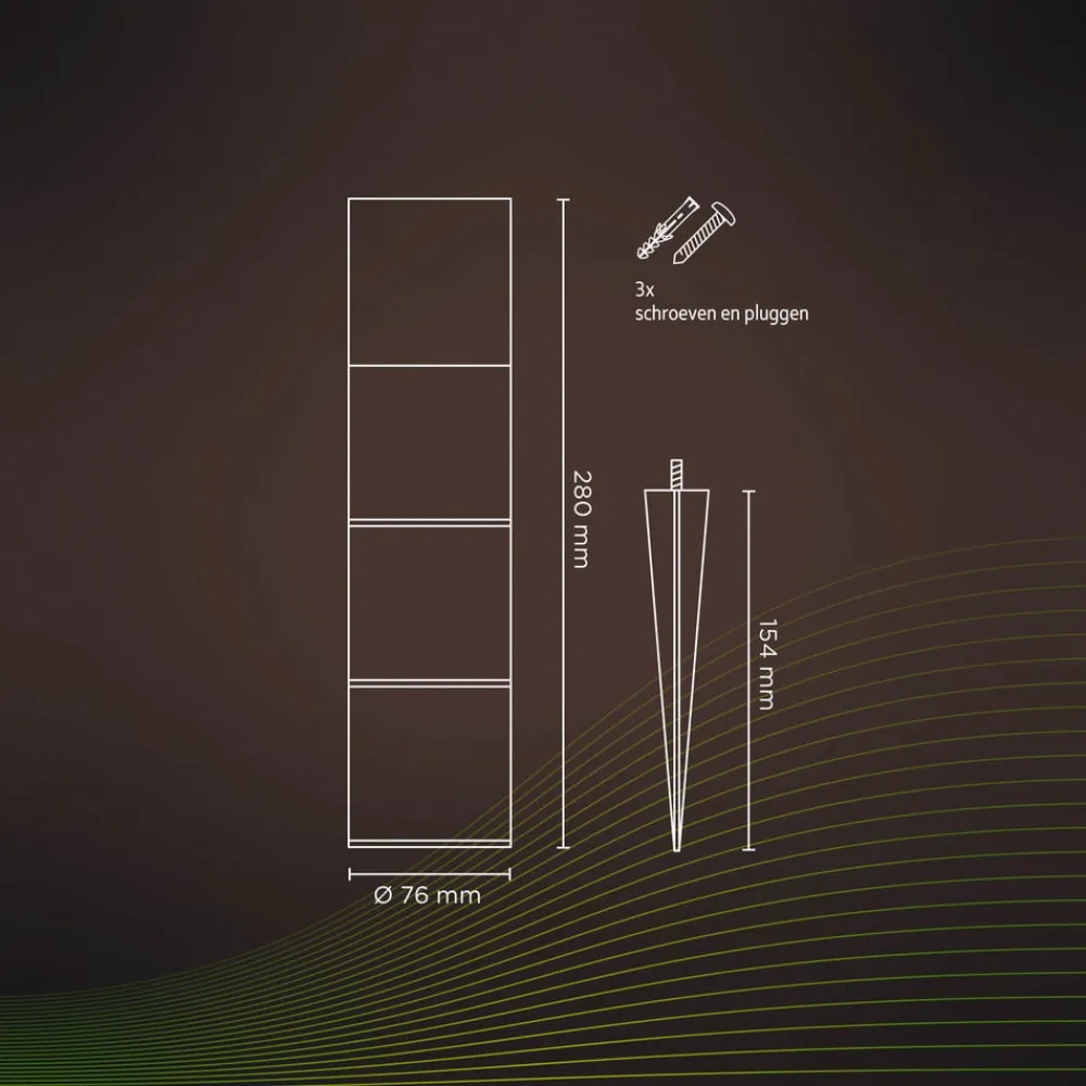 Calex Smart Outdoor Gardenpost RGBW sokkellampe