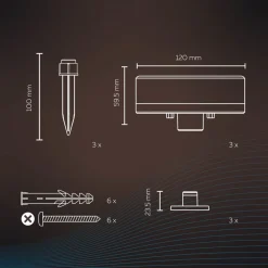 Smart Outdoor Ground Spot, CCT RGB 3 lyskilder.^Calex Discount