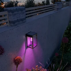 Smart udendørs solcellelanterne, sensor, RGBW^Calex