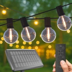 Solar-LED-lyskæde Vista, længde 10 meter, IP44^Calex