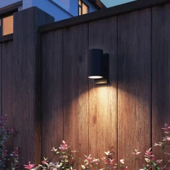 udendørs væglampe Alba GU10, Downlight, sort, sensor^Calex Hot