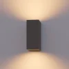 Calex udendørs væglampe GU10, op/ned, højde 15 cm, antracit