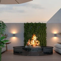 Calex udendørs væglampe GU10, op/ned, højde 15 cm, antracit