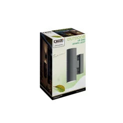 Calex udendørs væglampe GU10 stål op/ned 17 cm, antracit